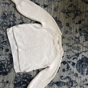 Madewell Ivory Cotton Sweater